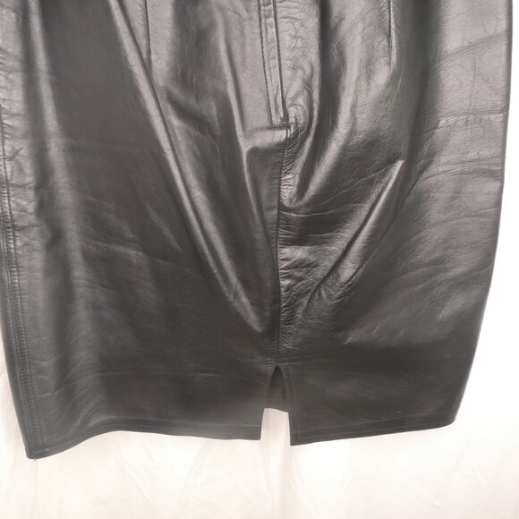 Winlit Woman‎ leather skirt size 9/10 black - Picture 5 of 9